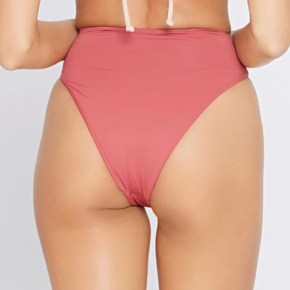 NWT L*Space Nancy Lee Bikini Bottom Brick & Champagne - Picture 2 of 15